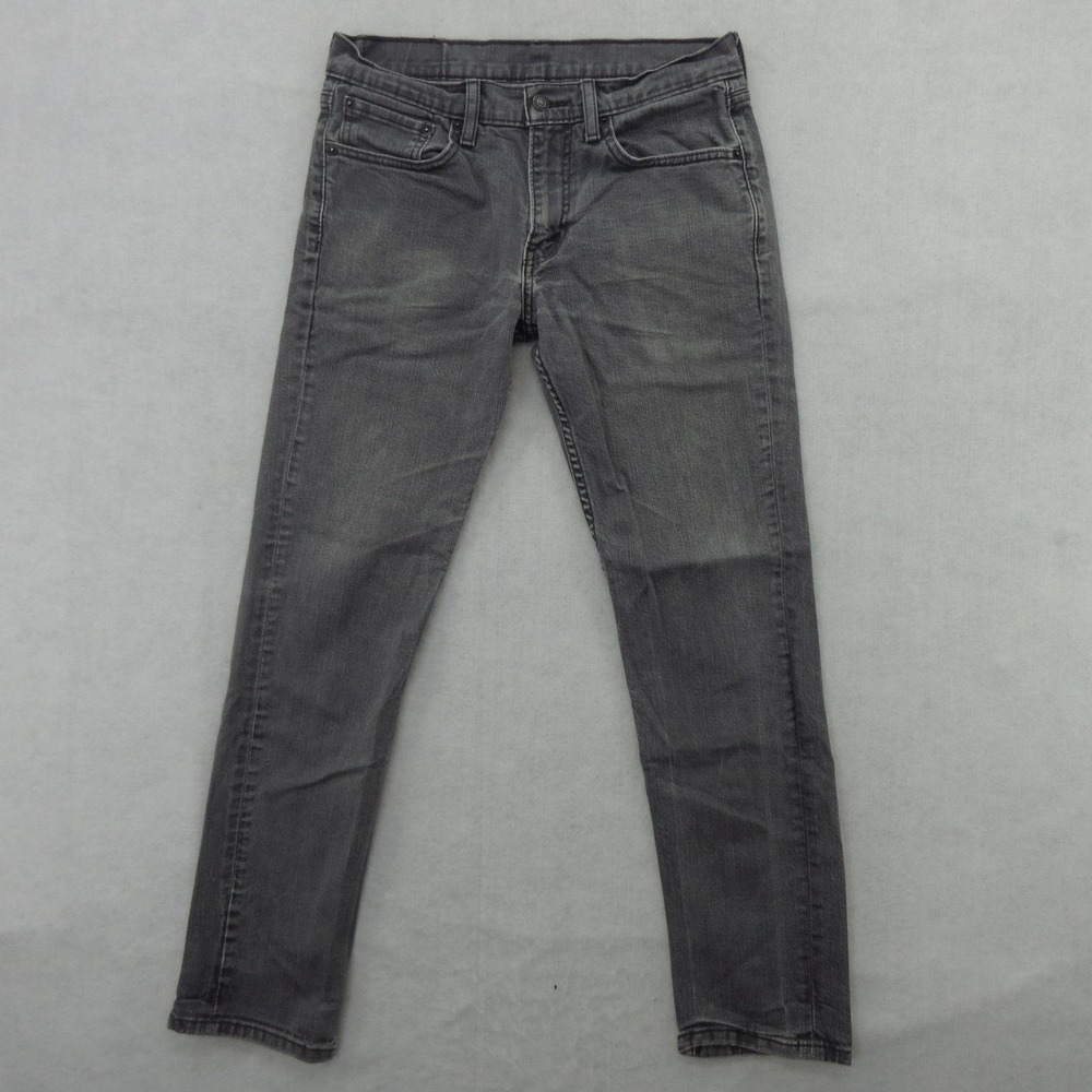 Levis 511 Jeans Mens 30X29 (Tag 32x32) Gray Medium Wash Slim Fit Stretch Denim